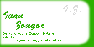 ivan zongor business card